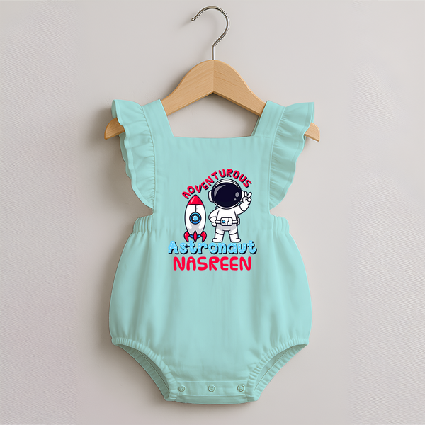 Future Astronaut Romper Frock | Personalized Romper Frock for Babies - MINT GREEN - 0 - 3 Months Old (Chest 19")