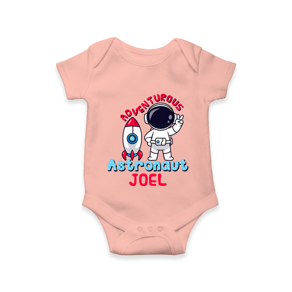 Future Astronaut Romper / Onesie | Personalized Romper / Onesie for Babies - PEACH - New Born (Chest 14")