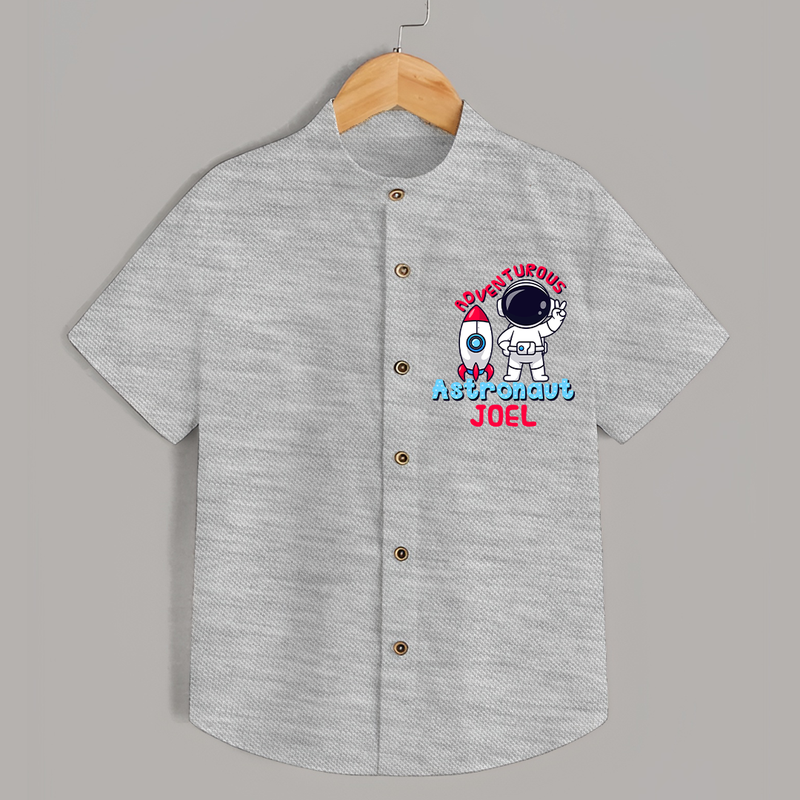 Future Astronaut Shirt | Personalized Shirt for Babies - GREY - 0 - 6 Months Old (Chest 23")