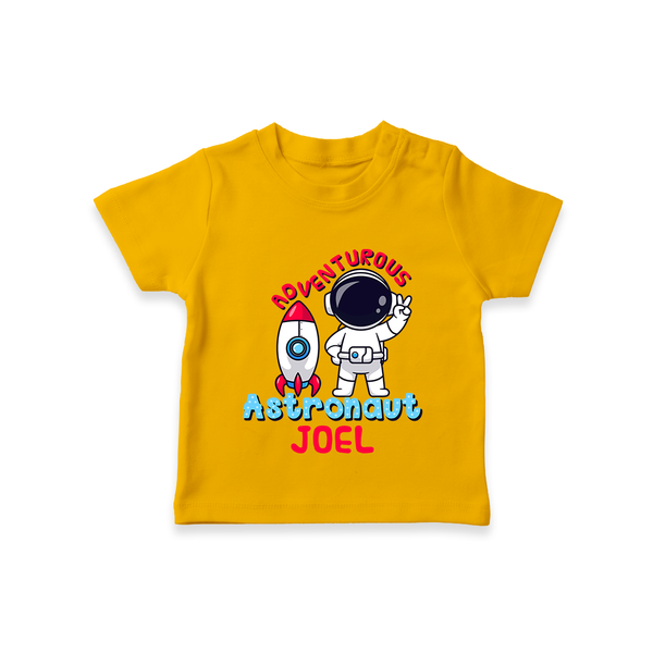 Future Astronaut T-Shirt | Personalized T-Shirt for Babies - CHROME YELLOW - 0-5 Months Old (Chest 17")