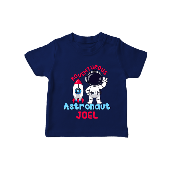 Future Astronaut T-Shirt | Personalized T-Shirt for Babies - NAVY BLUE - 0-5 Months Old (Chest 17")