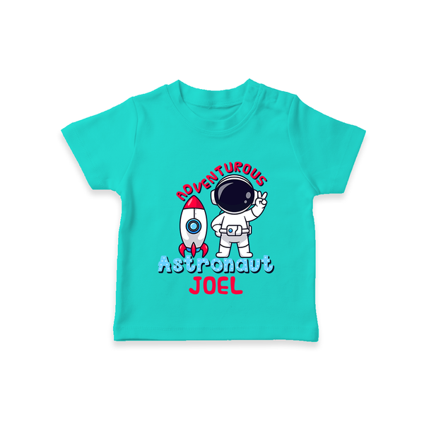 Future Astronaut T-Shirt | Personalized T-Shirt for Babies - TEAL - 0-5 Months Old (Chest 17")