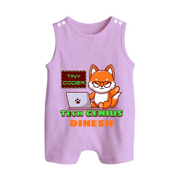Future Tech Genius Romper Suit | Personalized Romper Suit for Babies - LILAC - 0 - 5 Months Old (Chest 18")