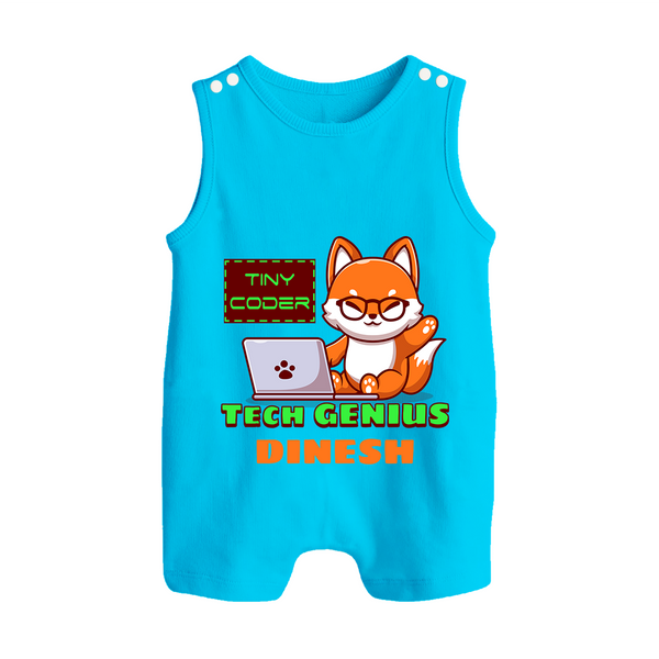 Future Tech Genius Romper Suit | Personalized Romper Suit for Babies - SKY BLUE - 0 - 5 Months Old (Chest 18")