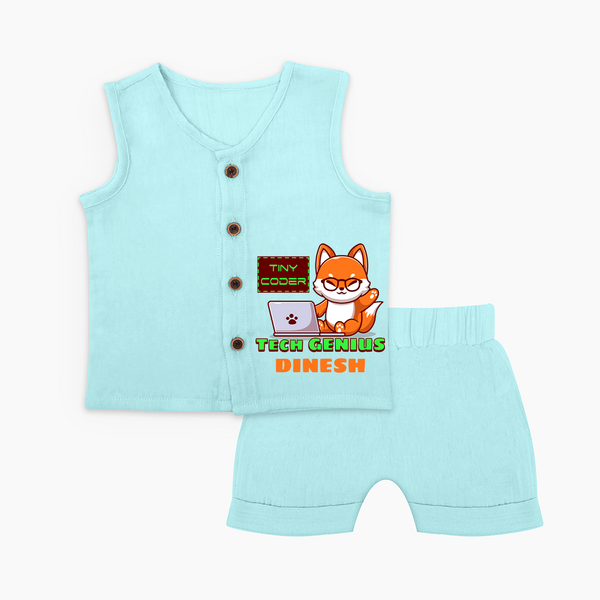 Future Tech Genius Jabla Set | Personalized Jabla Set for Babies - BABY BLUE - 0 - 3 Months Old (Chest 9.8")