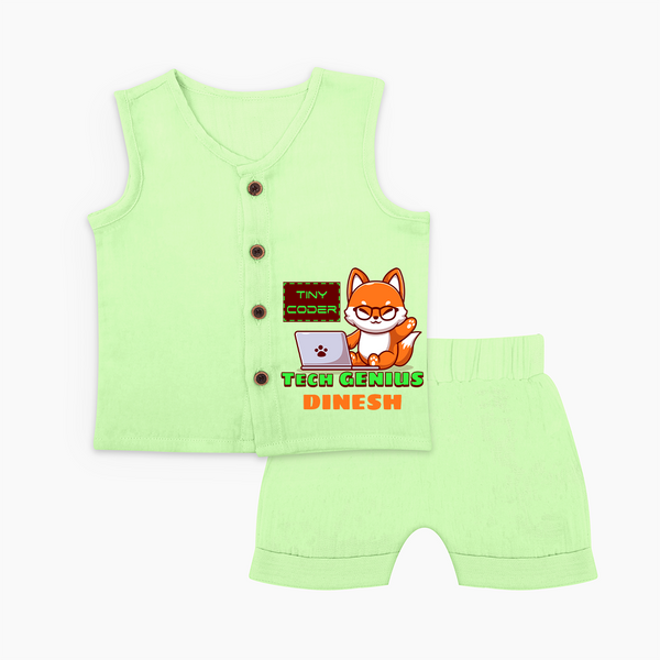 Future Tech Genius Jabla Set | Personalized Jabla Set for Babies - PASTEL GREEN - 0 - 3 Months Old (Chest 9.8")