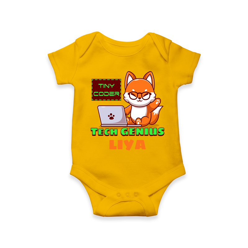 Tech Genius Prodigy Onesie - CHROME YELLOW - 0 - 3 Months Old (Chest 16")