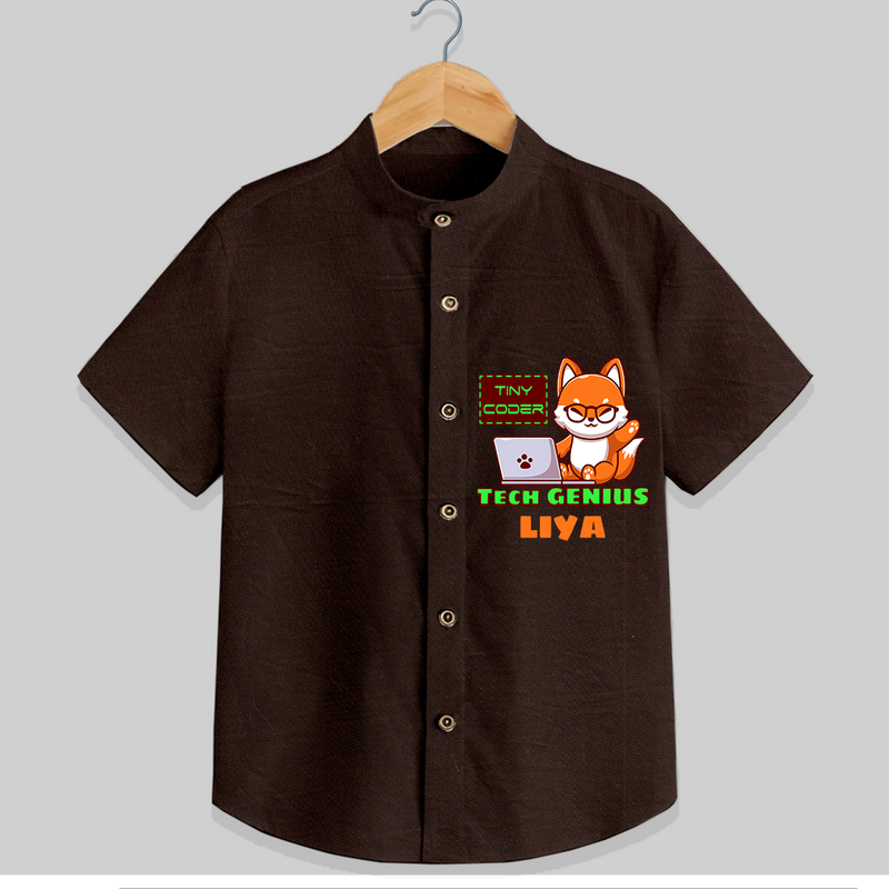 Tech Genius Prodigy Shirt - CHOCOLATE BROWN - 0 - 6 Months Old (Chest 21")