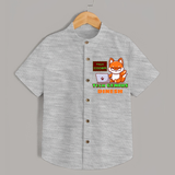 Future Tech Genius Shirt | Personalized Shirt for Babies - GREY - 0 - 6 Months Old (Chest 23")