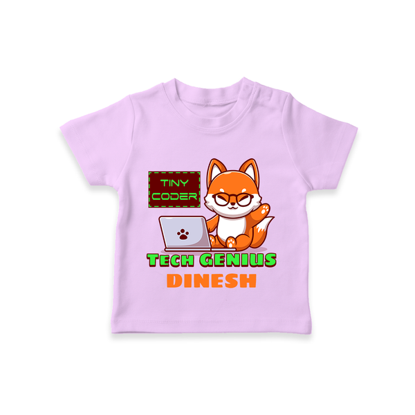 Future Tech Genius T-Shirt | Personalized T-Shirt for Babies - LILAC - 0-5 Months Old (Chest 17")