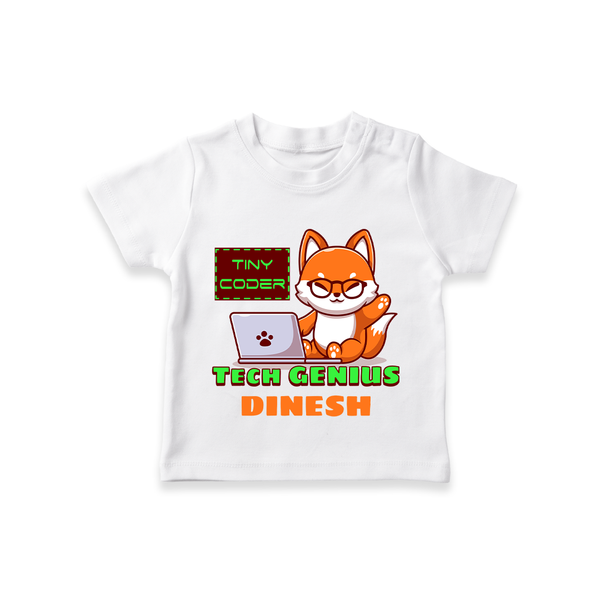 Future Tech Genius T-Shirt | Personalized T-Shirt for Babies - WHITE - 0-5 Months Old (Chest 17")