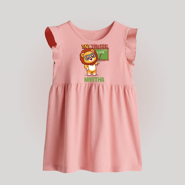 Future Tiny Teacher Baby Frock | Personalized Baby Frock for Babies - BABY PINK - 0 - 3 Months Old (Chest 17")