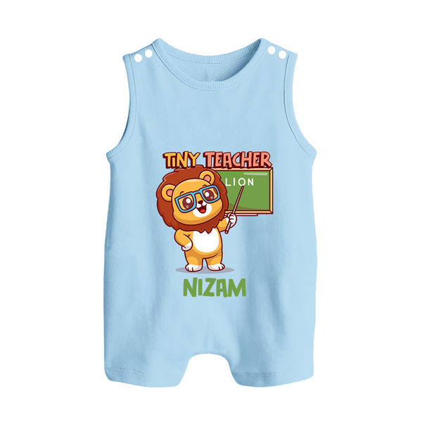 Future Tiny Teacher Romper Suit | Personalized Romper Suit for Babies - BABY BLUE - 0 - 5 Months Old (Chest 18")