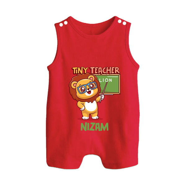 Future Tiny Teacher Romper Suit | Personalized Romper Suit for Babies - RED - 0 - 5 Months Old (Chest 18")