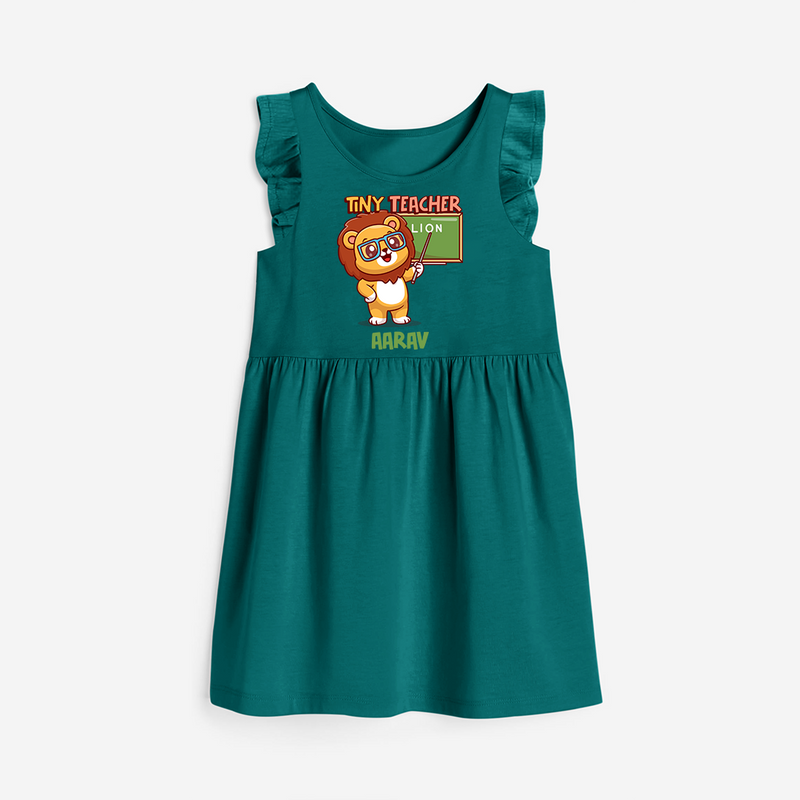 Tiny Teacher Scholar Frock - MYRTLE GREEN - 0 - 6 Months Old (Chest 18")