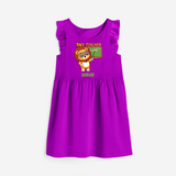 Tiny Teacher Scholar Frock - PURPLE - 0 - 6 Months Old (Chest 18")