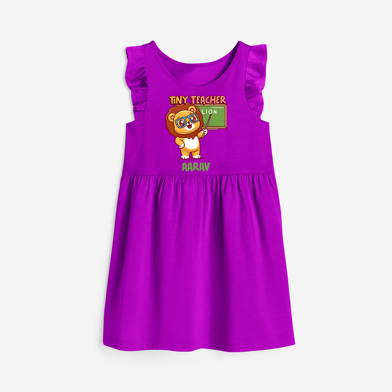 Tiny Teacher Scholar Frock - PURPLE - 0 - 6 Months Old (Chest 18")