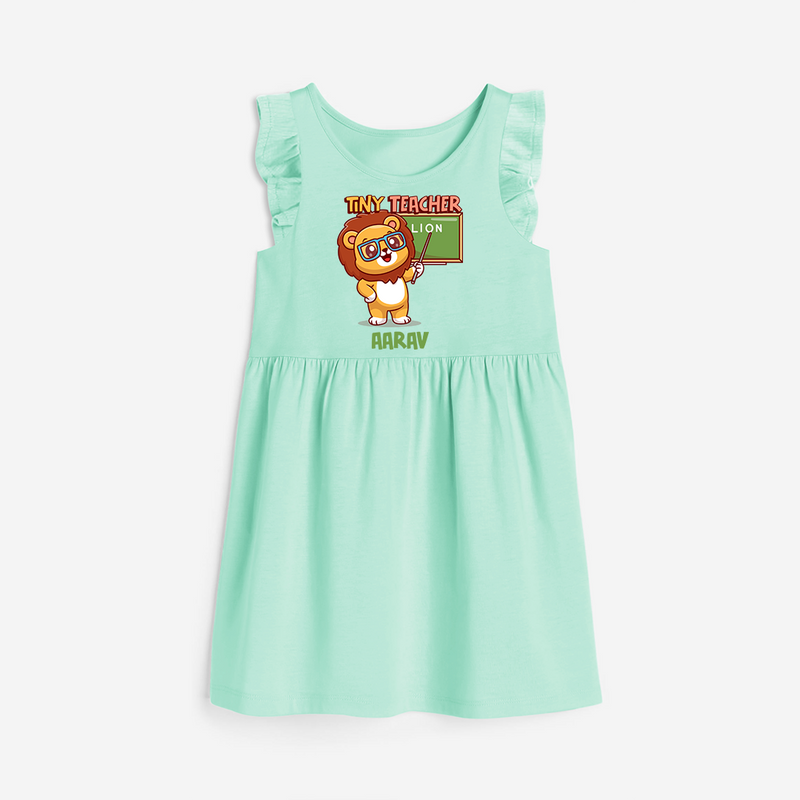 Tiny Teacher Scholar Frock - TEAL GREEN - 0 - 6 Months Old (Chest 18")