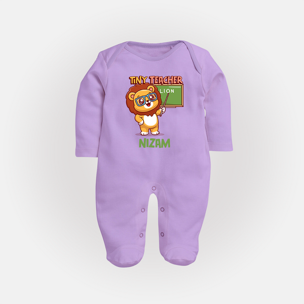 Future Tiny Teacher Sleep Suit | Personalized Sleep Suit for Babies - LILAC - New Born (Chest 7.5")