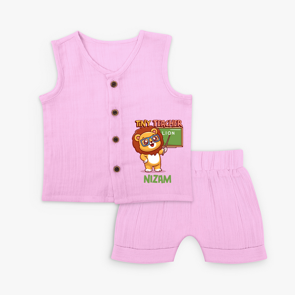 Future Tiny Teacher Jabla Set | Personalized Jabla Set for Babies - BABY PINK - 0 - 3 Months Old (Chest 9.8")