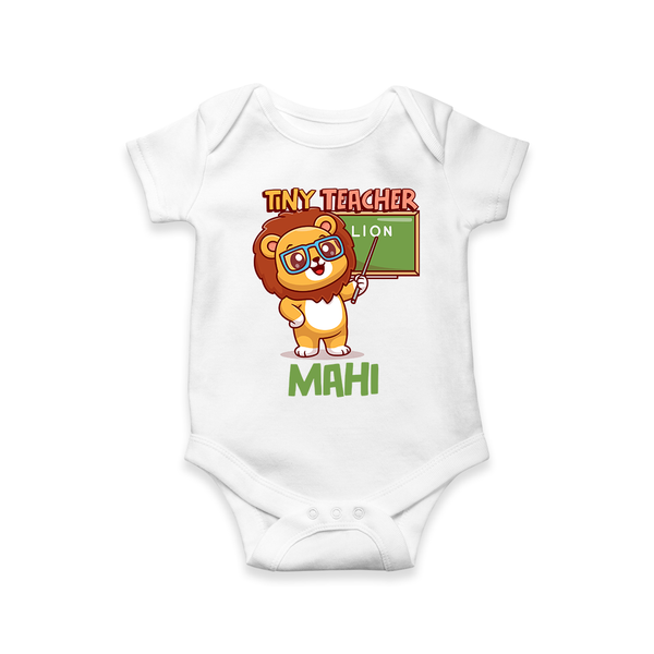 Tiny Teacher Scholar Onesie - WHITE - 0 - 3 Months Old (Chest 16")