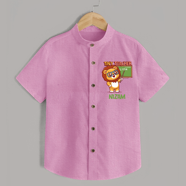 Future Tiny Teacher Shirt | Personalized Shirt for Babies - BABY PINK - 0 - 6 Months Old (Chest 23")