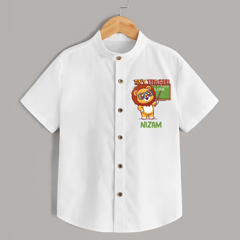 Future Tiny Teacher Shirt | Personalized Shirt for Babies - WHITE - 0 - 6 Months Old (Chest 23")