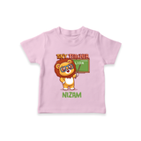 Future Tiny Teacher T-Shirt | Personalized T-Shirt for Babies - BABY PINK - 0-5 Months Old (Chest 17")