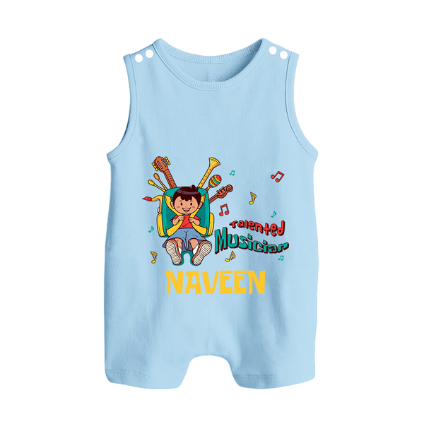 Future Musician Romper Suit | Personalized Romper Suit for Babies - BABY BLUE - 0 - 5 Months Old (Chest 18")