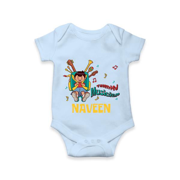Future Musician Romper / Onesie | Personalized Romper / Onesie for Babies - BABY BLUE - New Born (Chest 14")