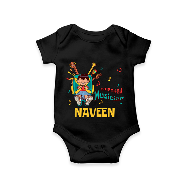 Future Musician Romper / Onesie | Personalized Romper / Onesie for Babies - BLACK - New Born (Chest 14")
