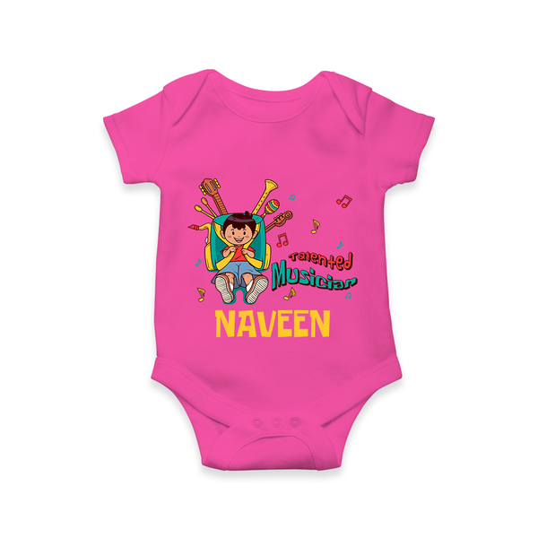 Future Musician Romper / Onesie | Personalized Romper / Onesie for Babies - HOT PINK - New Born (Chest 14")