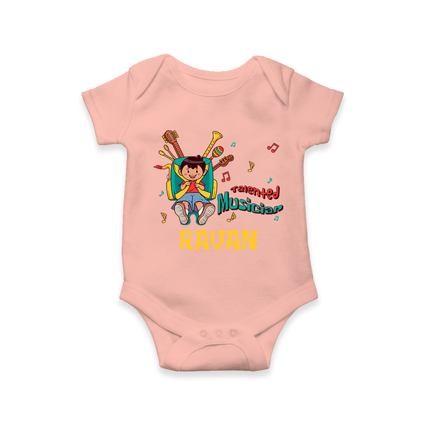 Talented Musician Onesie - PEACH - 0 - 3 Months Old (Chest 16")