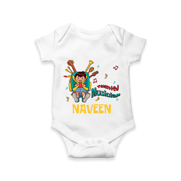 Future Musician Romper / Onesie | Personalized Romper / Onesie for Babies - WHITE - New Born (Chest 14")