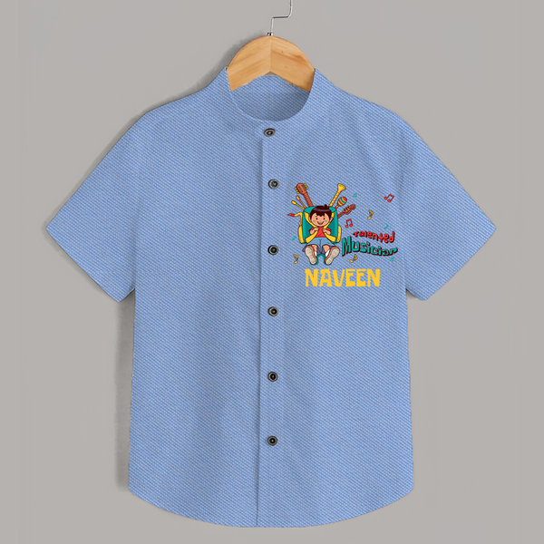 Future Musician Shirt | Personalized Shirt for Babies - SKY BLUE - 0 - 6 Months Old (Chest 23")