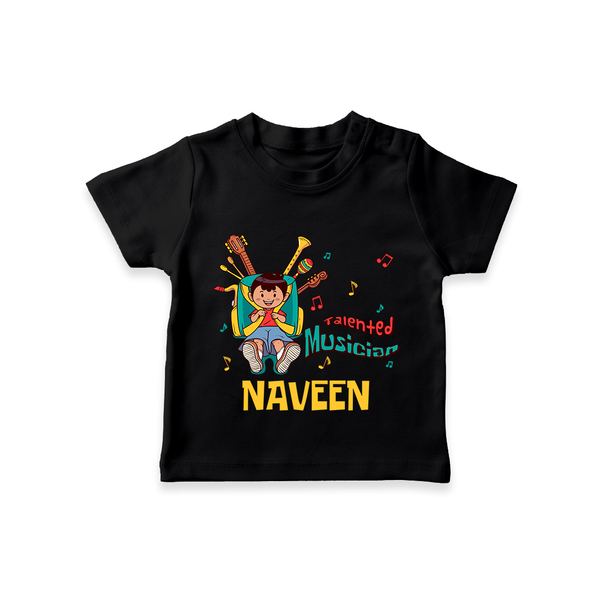 Future Musician T-Shirt | Personalized T-Shirt for Babies - BLACK - 0-5 Months Old (Chest 17")