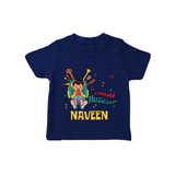 Future Musician T-Shirt | Personalized T-Shirt for Babies - NAVY BLUE - 0-5 Months Old (Chest 17")