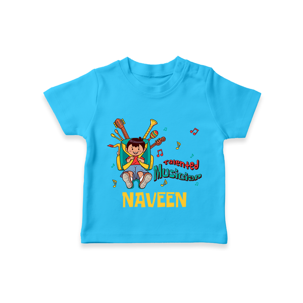 Future Musician T-Shirt | Personalized T-Shirt for Babies - SKY BLUE - 0-5 Months Old (Chest 17")