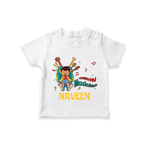 Future Musician T-Shirt | Personalized T-Shirt for Babies - WHITE - 0-5 Months Old (Chest 17")