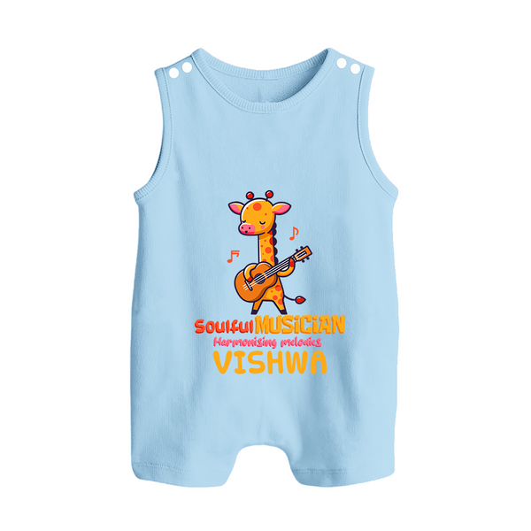 Future Soulful Musician Romper Suit | Personalized Romper Suit for Babies - BABY BLUE - 0 - 5 Months Old (Chest 18")