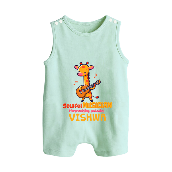 Future Soulful Musician Romper Suit | Personalized Romper Suit for Babies - MINT GREEN - 0 - 5 Months Old (Chest 18")