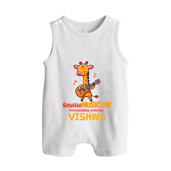 Future Soulful Musician Romper Suit | Personalized Romper Suit for Babies - WHITE - 0 - 5 Months Old (Chest 18")