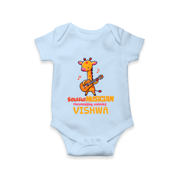 Future Soulful Musician Romper / Onesie | Personalized Romper / Onesie for Babies - BABY BLUE - New Born (Chest 14")
