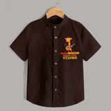 Future Soulful Musician Shirt | Personalized Shirt for Babies - CHOCOLATE BROWN - 0 - 6 Months Old (Chest 23")