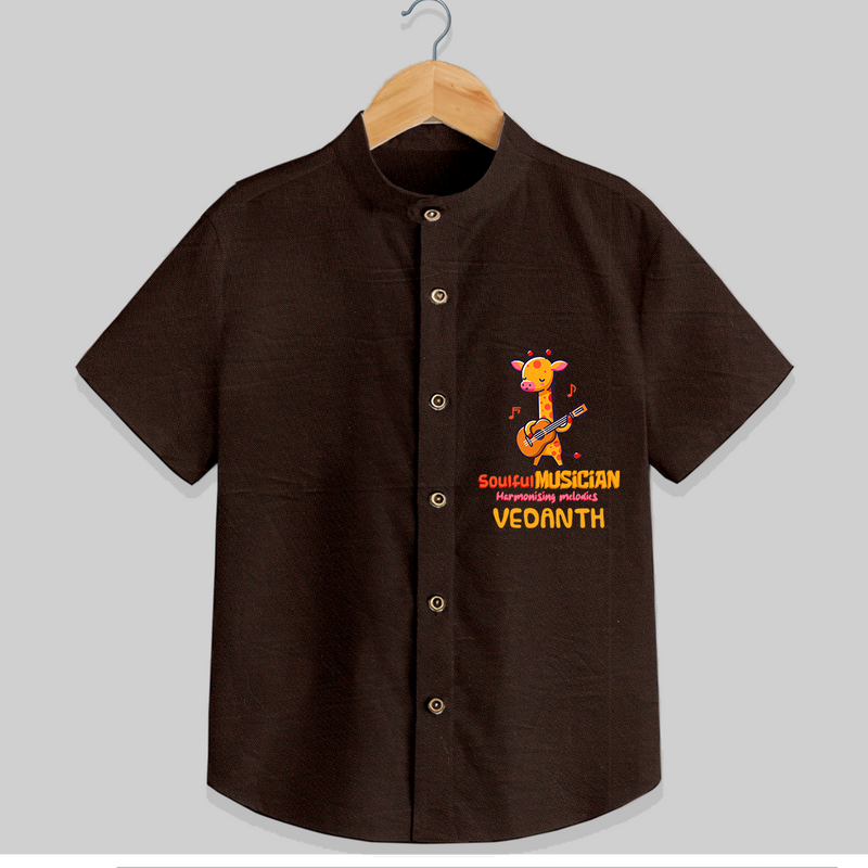 Soulful Musician Shirt - CHOCOLATE BROWN - 0 - 6 Months Old (Chest 21")