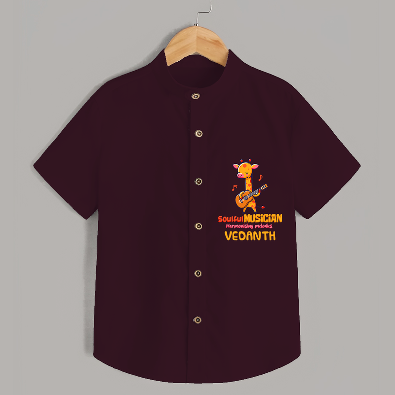 Soulful Musician Shirt - MAROON - 0 - 6 Months Old (Chest 21")