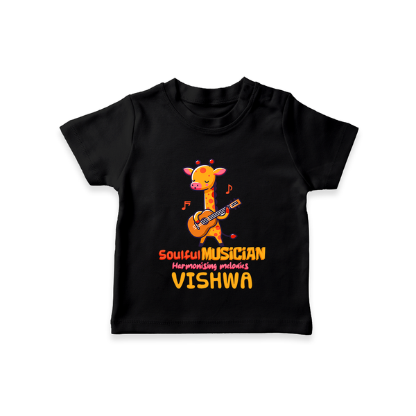 Future Soulful Musician T-Shirt | Personalized T-Shirt for Babies - BLACK - 0-5 Months Old (Chest 17")