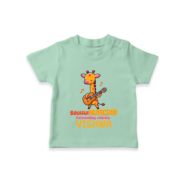 Future Soulful Musician T-Shirt | Personalized T-Shirt for Babies - MINT GREEN - 0-5 Months Old (Chest 17")
