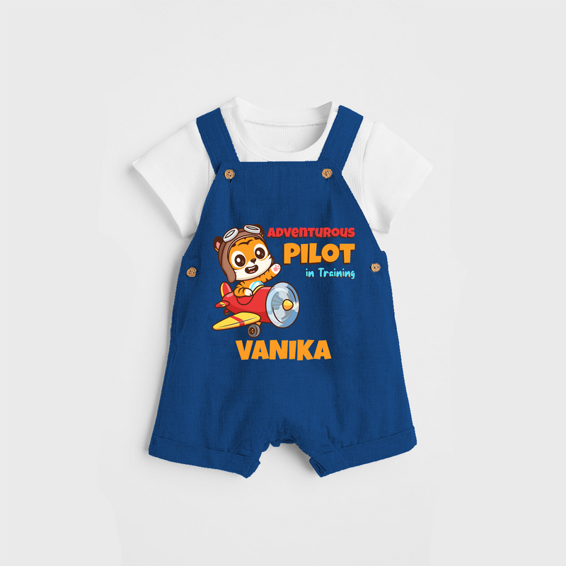 Adventurous Pilot Explorer Dungaree - COBALT BLUE - 0 - 3 Months Old (Chest 17")