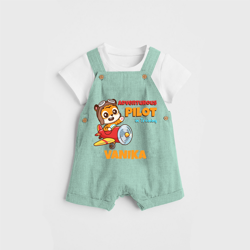 Adventurous Pilot Explorer Dungaree - LIGHT GREEN - 0 - 3 Months Old (Chest 17")